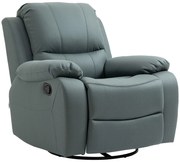 HOMCOM Fotel wypoczynkowy obrotowy z regulacją nachylenia do 135 stopni wygodny zielony nowoczesny design | Aosom PL