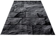 Dywan nowoczesny Parma Granit czarny 80 cm x 150 cm
