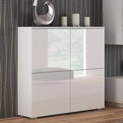 Kwadratowa komoda w połysku Livo KM100 biała