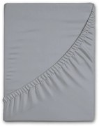 Szare flanelowe prześcieradło z gumką 90x200 cm – Good Morning