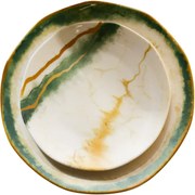 Zestaw 6 talerzy deserowych i 1 talerz do serwowania Emerald