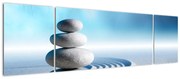 Obraz piasku, lilii i kamieni spa (170x50 cm)