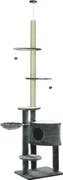 PawHut drapak drzewko do wspinania dla kota słupki sizalowe ciemnoszary 55x45x220-265 cm | Aosom PL