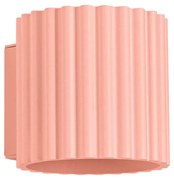 Kinkiet AURA brzoskwiniowy G9 ryflowany SOLLUX  LIGHTING