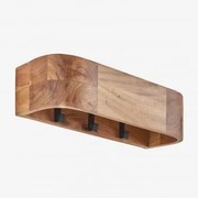 Wieszak Ścienny Z Drewna Akacjowego Frigia Rustykalny Brąz Akacjowy & ↔︎ 50 Cm - Sklum