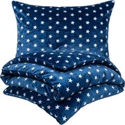 4Home pościel mikroflanela Stars niebieski, 160 x 200 cm, 70 x 80 cm, 160 x 200 cm, 70 x 80 cm
