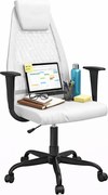 Białe krzesło biurowe z regulacją wysokości - Inavi