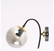 Czarno-szary kinkiet ø 15 cm Yoyo – Squid Lighting
