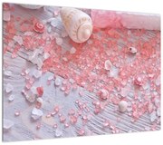 Obraz - Nadmorska atmosfera w różowych odcieniach (70x50 cm)