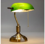 Brilagi - Lampa biurkowa BANK OFFICE 1xE27/60W/230V mosiądz/zielona