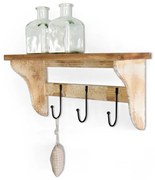 Rustykalny wieszak z półką, garderoba.