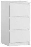 Komoda BASIC 3 szuflady – Biała | 40x75x40 cm