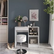 Stół toaletowy biały/biały wysoki połysk 89.8x50.1x76 sherry