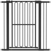 PawHut Brama drzwiowa dla psa, 76-104 cm Barierka bez wiercenia, Brama schodowa