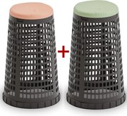 Plastikowy kosz na worki na odpady 120 l 1+1 GRATIS czarny, czerwony + zielony