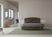 Łóżko wyposażone w stelaż z listwami z pojemnikiem 160x190 Orzech Dora