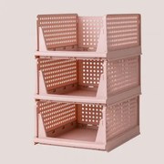 Zestaw 3 Organizerów Na Ubrania Evadin Jasnoróżowy & ↑18,8 Cm - Sklum