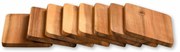 Kesper 28958 Zestaw deseczek do raclette z drewnaakacjowego, 8 szt., 10 x 8 x 0,7 cm