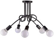 Lampa sufitowa metalowa loft supła wisząca AT42-5SZ-Black