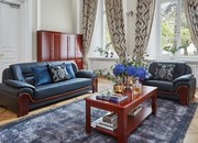 Skórzana kanapa gabinetowa 3-osobowa Palladio, wykonana ze skóry naturalnej, do wyboru kolor brązowy, czarny i kremowy. Wygodna sofa do biura. Klasyczny stylowy design. Meble gabinetowe Prestige.