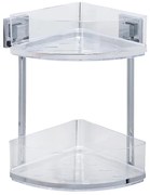 WENKO 22690100-Półka narożna VACUUM-LOC QUADRO ED 28x32,5 cm srebrna/chrom błyszczący