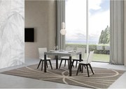 Stół rozkładany 80x120/204 cm Everyday Cement rama Antracyt