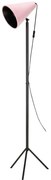 Czarna lampa stojąca z różowym kloszem Markslöjd Cilla, wys. 1,5 m