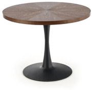 Stół CARMELO 100x100 orzech/czarny HALMAR