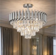 Brilagi - Przysufitowy żyrandol ECLIPSE 7xE14/10W/230V śr. 48 cm srebrny