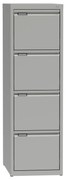 Metalowa szafa kartotekowa A4, 4 szuflady, kolor szary