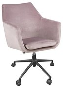 Różowy fotel biurowy Actona Nora