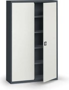 Szafa metalowa, 1950 x 1200 x 400 mm, 4 półki, grafitowy/szara