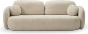 Masseno Sofa AMICO z funkcją spania i pojemnikiem na pościel, Rozkładana sofa - Beżowy, ABRIAMO 3