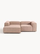 Narożna sofa modułowa z mieszanki lnu Lennon