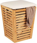 Wenko Kosz na brudną bieliznę z siedziskiem Bambusa 55 l