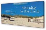 Obraz na płótnie Plaża niebo napis