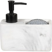 Wenko Dozownik do płynu do naczyń z miejscem na gąbkę Resa, biały