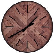 Zegar ścienny tarcza imitująca drewno za szkłem, Ø 51 cm