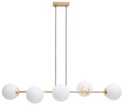 Żyrandol na lince FIRA 5xE27/60W/230V złoty