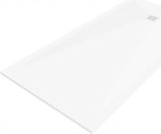 Mexen Stone+ brodzik kompozytowy prostokątny 160 x 100 cm, biały, maskownica biała - 44101016-W