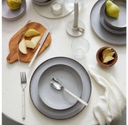 Zestaw obiadowy 18-częściowy, szary/porcelana