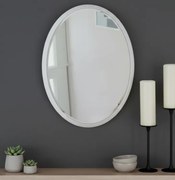 Lustro w białej owalnej ramie 43x53cm