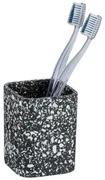 Czarny kubek na szczoteczki Wenko Terrazzo