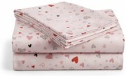PrzytulneMieszkanie.pl Bawełniane prześcieradło do dziecięcego łóżeczka LOVITA różowe 110x160 cm