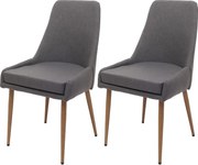 Krzesło do jadalni MCW-O27 (zestaw 2 sztuk),  ciemnoszary