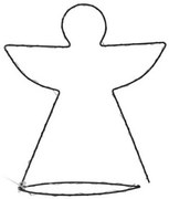 Prosta figurka druciana z dekoracją LED, 34 cm