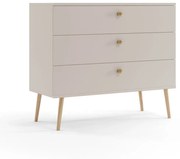 Komoda LEBEL 2 z szufladami 100cm kaszmirowa MELIMEBLE