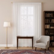 Firana gotowa Woal na taśmie 400x250 biała nowoczesna żabki tunel