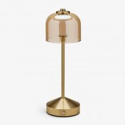 Bezprzewodowa Lampa Stołowa Led Do Użytku Zewnętrznego Z Żelaza I Szkła Ardela Złoto - Sklum