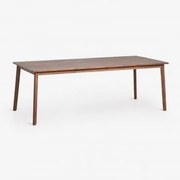 Prostokątny Stół Ogrodowy Z Drewna Akacjowego Kaela Ciemny Akacjowy Brąz & 220 X 100 Cm - Sklum